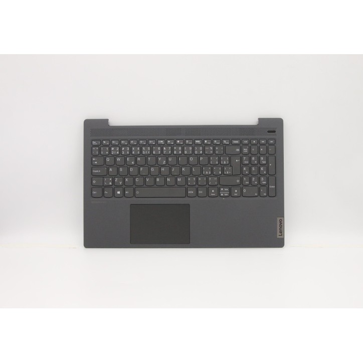 Lenovo 5CB0X56177 Palmrest Top Case con tastiera, Ceco, Grigio platino, Retroilluminazione, Senza lettore di impronte digitali, 