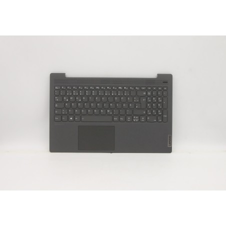 Lenovo 5CB0X56183 Palmrest Top Case con tastiera, Tedesco, Grigio grafite, Retroilluminazione, Senza_lettore di impronte digital