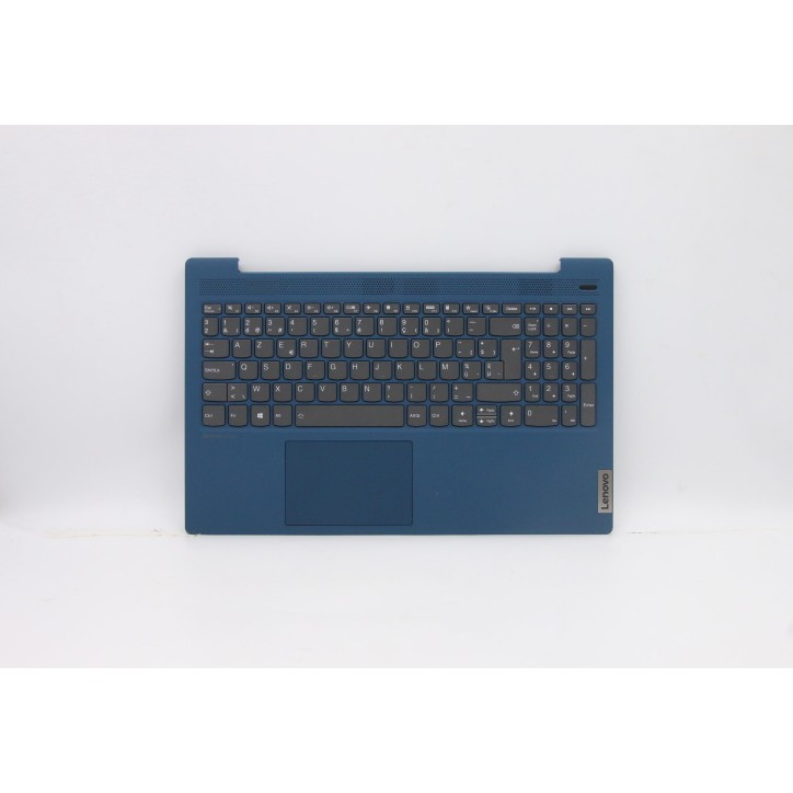 Lenovo 5CB0X56205 Palmrest Top Case con tastiera, Belga, Verde acqua chiaro, Retroilluminazione, Lettore di impronte digitali, U