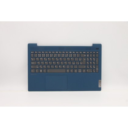 Lenovo 5CB0X56208 Palmrest Top Case con tastiera, Ceco, Retroilluminazione, Lettore di impronte digitali, UK
