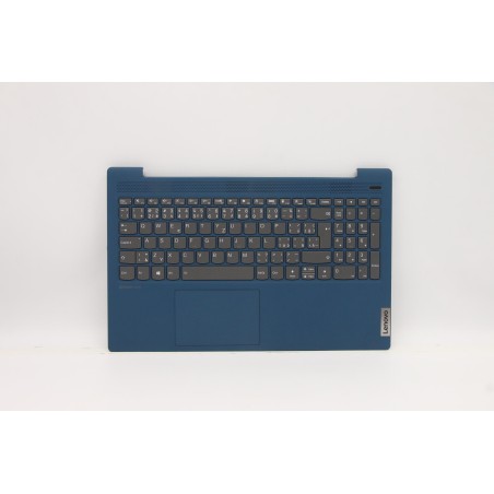Lenovo 5CB0X56208 Palmrest Top Case con tastiera, Ceco, Retroilluminazione, Lettore di impronte digitali, UK
