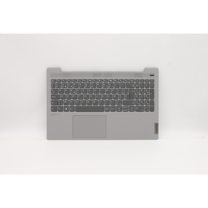 Lenovo 5CB0X56267 Palmrest Top Case con tastiera, Belga, Grigio platino, Senza retroilluminazione, Lettore di impronte digitali,