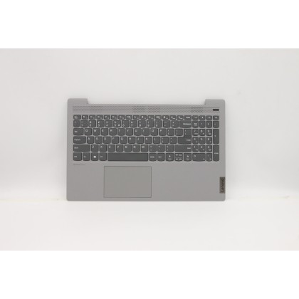 Lenovo 5CB0X56272 Palmrest Top Case con tastiera, Inglese (Stati Uniti/Europa), Grigio platino, Senza_retroilluminazione, Impron
