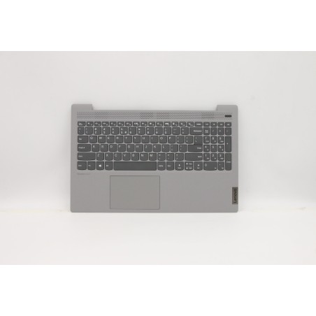 Lenovo 5CB0X56272 Palmrest Top Case con tastiera, Inglese (Stati Uniti/Europa), Grigio platino, Senza_retroilluminazione, Impron