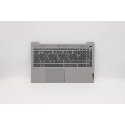 Lenovo 5CB0X56297 Palmrest Top Case con tastiera, Belga, Grigio platino, Senza retroilluminazione, Senza lettore di impronte dig