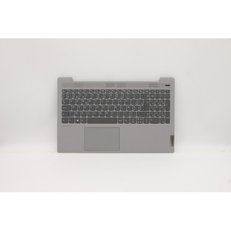 Lenovo 5CB0X56297 Palmrest Top Case con tastiera, Belga, Grigio platino, Senza retroilluminazione, Senza lettore di impronte dig