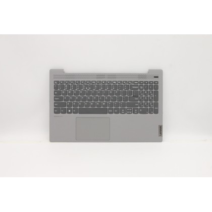 Lenovo 5CB0X56302 Palmrest Top Case con tastiera, Inglese (Stati Uniti/Europa), Grigio platino, Senza_retroilluminazione, Senza_