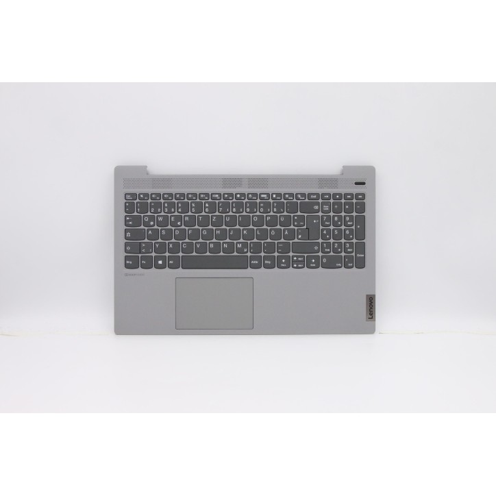 Lenovo 5CB0X56306 Palmrest Top Case con tastiera, Tedesco, Grigio platino, Senza_retroilluminazione, Senza_lettore di impronte d