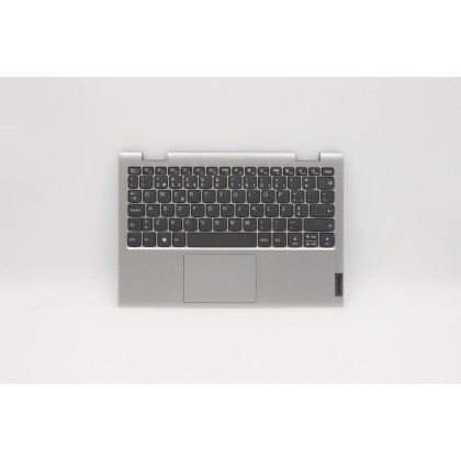 Lenovo 5CB0X56506 C-Cover with keyboard, Portuguese, Platinum Grey, Non-Backlight, Non-Fingerprint, UK