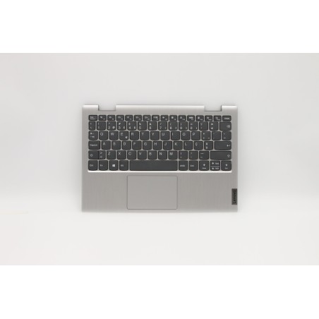 Lenovo 5CB0X56506 C-Cover with keyboard, Portuguese, Platinum Grey, Non-Backlight, Non-Fingerprint, UK