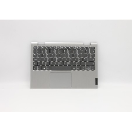 Lenovo 5CB0X56514 Palmrest Top Case con tastiera, Inglese Regno Unito, Grigio platino, Senza_retroilluminazione, Senza_lettore d