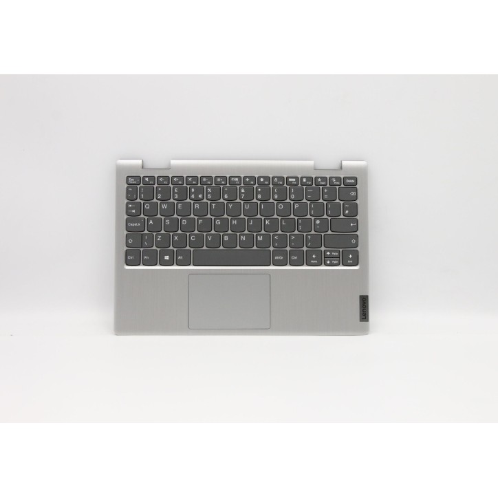 Lenovo 5CB0X56514 Palmrest Top Case con tastiera, Inglese Regno Unito, Grigio platino, Senza_retroilluminazione, Senza_lettore d