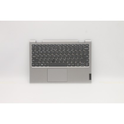 Lenovo 5CB0X56515 Palmrest Top Case con tastiera, Inglese (Stati Uniti/Europa), Grigio platino, Senza_retroilluminazione, Senza_