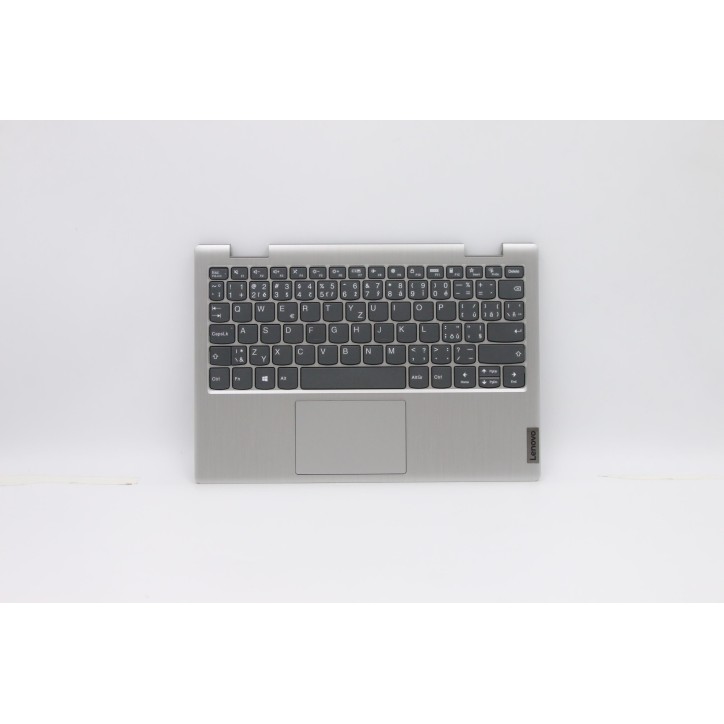 Lenovo 5CB0X56517 Palmrest Top Case con tastiera, Ceco, Grigio platino, Senza retroilluminazione, Senza lettore di impronte digi