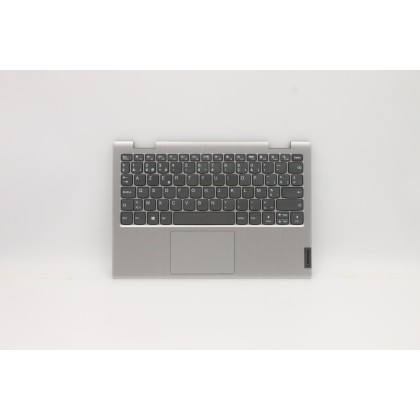 Lenovo 5CB0X56520 Palmrest Top Case con tastiera, Belga, Grigio platino, Senza retroilluminazione, Senza lettore di impronte dig