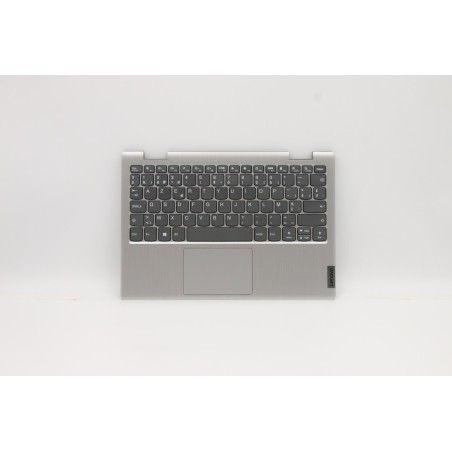 Lenovo 5CB0X56520 Palmrest Top Case con tastiera, Belga, Grigio platino, Senza retroilluminazione, Senza lettore di impronte dig