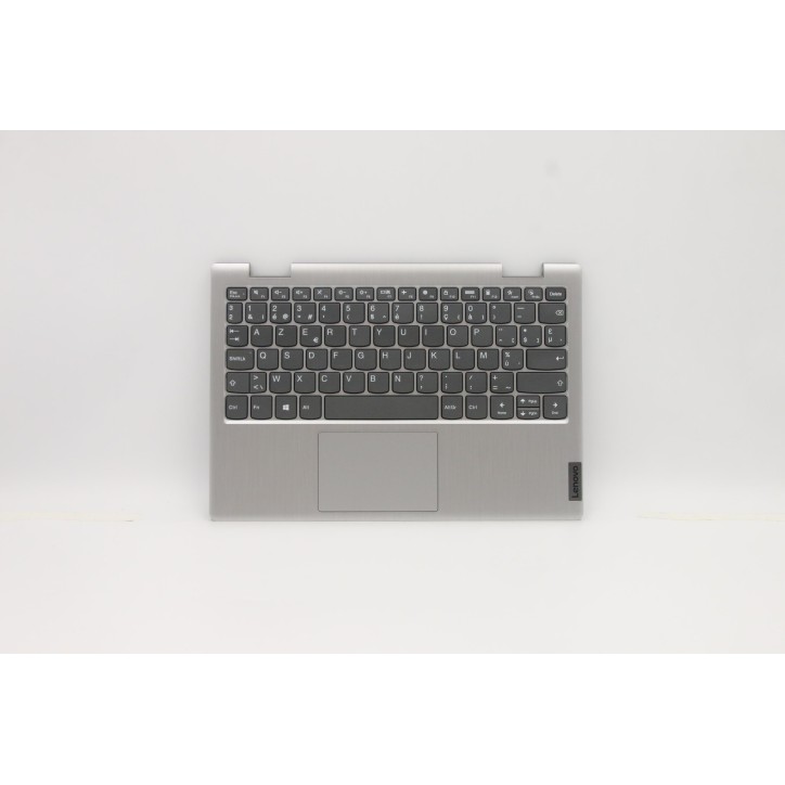 Lenovo 5CB0X56520 Palmrest Top Case con tastiera, Belga, Grigio platino, Senza retroilluminazione, Senza lettore di impronte dig