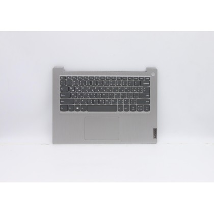 Lenovo 5CB0X56598 Palmrest Top Case con tastiera, Arabo, Grigio platino, Senza retroilluminazione, Senza lettore di impronte dig