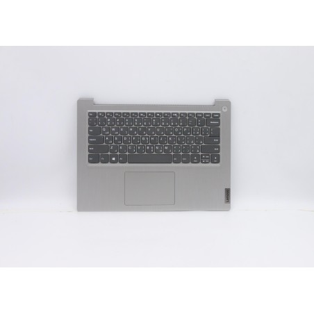 Lenovo 5CB0X56598 Palmrest Top Case con tastiera, Arabo, Grigio platino, Senza retroilluminazione, Senza lettore di impronte dig