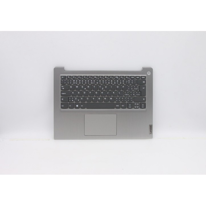 Lenovo 5CB0X56609 Palmrest Top Case con tastiera, Ceco/Slovacco, Grigio platino, Senza lettore di impronte digitali, UK