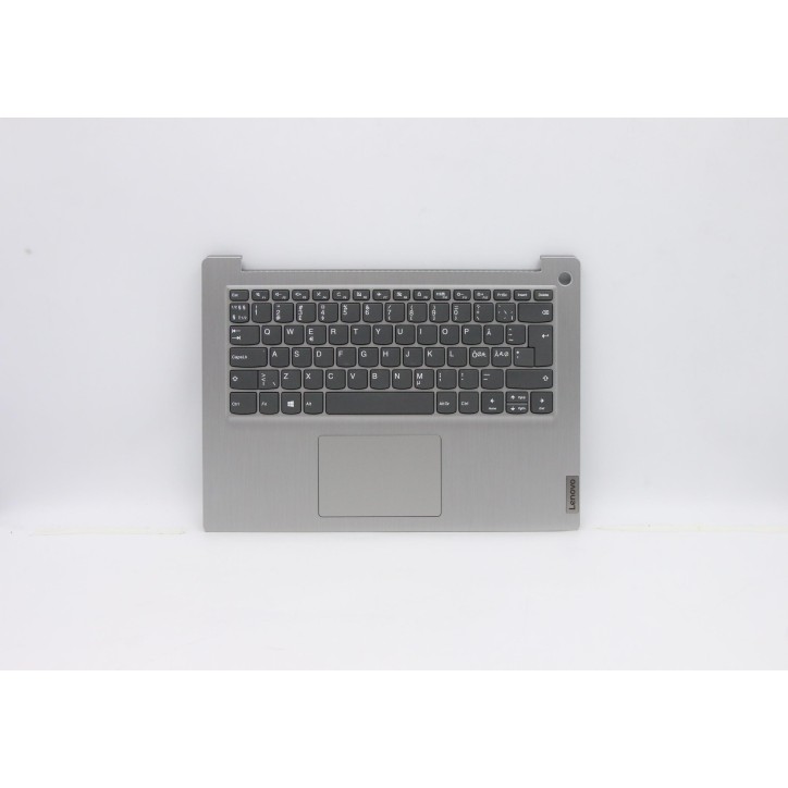 Lenovo 5CB0X56633 C-Cover with keyboard, Nordic, Platinum Grey, Non-Backlight, Fingerprint, UK