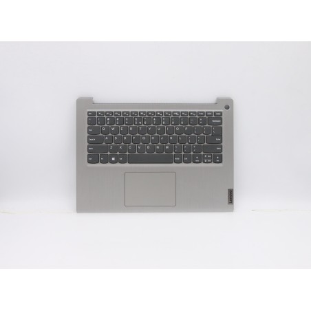 Lenovo 5CB0X56638 Palmrest Top Case con tastiera, Inglese (Stati Uniti/Europa), Grigio platino, Senza_retroilluminazione, Impron