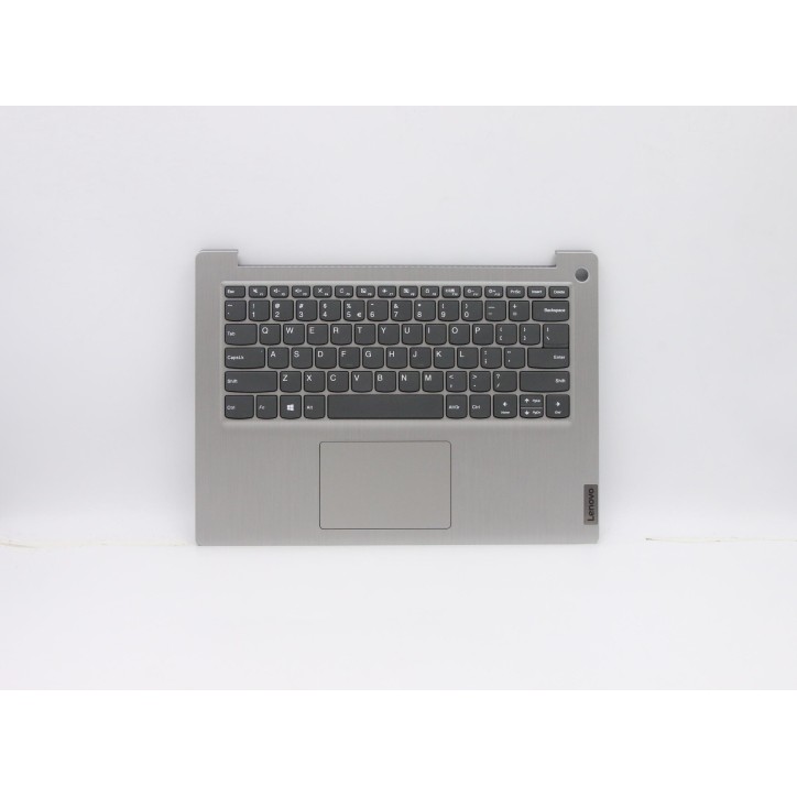 Lenovo 5CB0X56638 Palmrest Top Case con tastiera, Inglese (Stati Uniti/Europa), Grigio platino, Senza_retroilluminazione, Impron