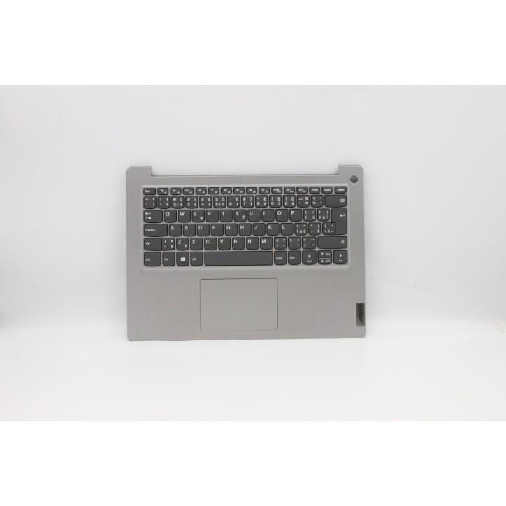 Lenovo 5CB0X56639 Palmrest Top Case con tastiera, Ceco, Grigio platino, Senza retroilluminazione, Lettore di impronte digitali, 