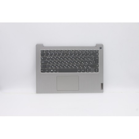 Lenovo 5CB0X56640 Palmrest Top Case con tastiera, Bulgaro, Grigio platino, Senza retroilluminazione, Lettore di impronte digital