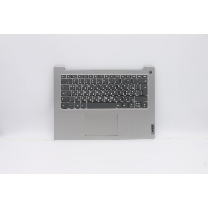 Lenovo 5CB0X56640 Palmrest Top Case con tastiera, Bulgaro, Grigio platino, Senza retroilluminazione, Lettore di impronte digital