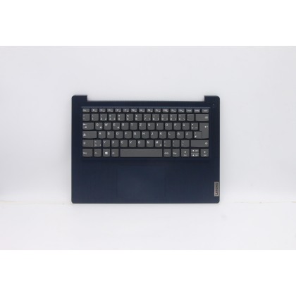 Lenovo 5CB0X56657 Palmrest Top Case con tastiera, Tedesco, Blu scuro, Senza_retroilluminazione, Senza_lettore di impronte digita