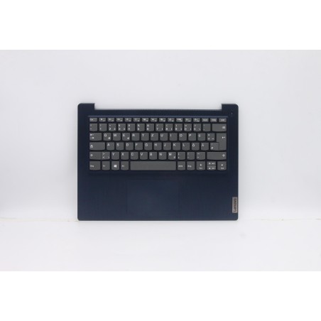 Lenovo 5CB0X56657 Palmrest Top Case con tastiera, Tedesco, Blu scuro, Senza_retroilluminazione, Senza_lettore di impronte digita