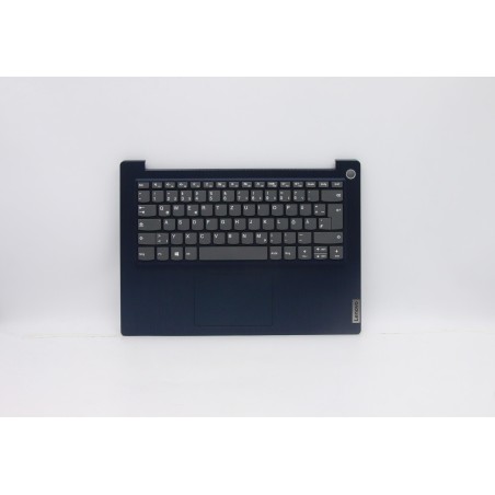 Lenovo 5CB0X56687 Palmrest Top Case con tastiera, Tedesco, Blu scuro, Senza_retroilluminazione, Impronta digitale