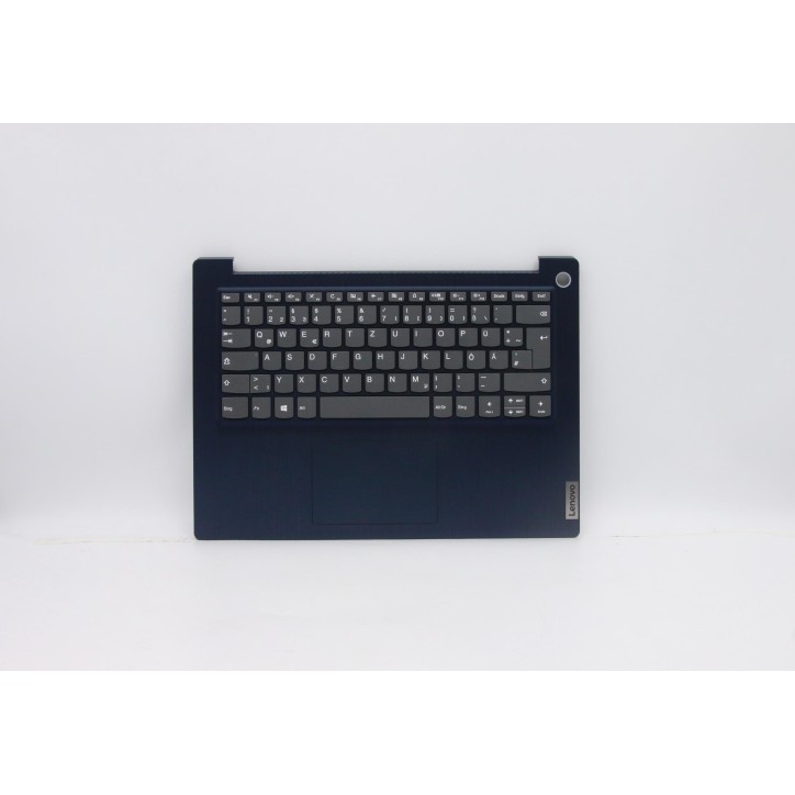 Lenovo 5CB0X56687 Palmrest Top Case con tastiera, Tedesco, Blu scuro, Senza_retroilluminazione, Impronta digitale