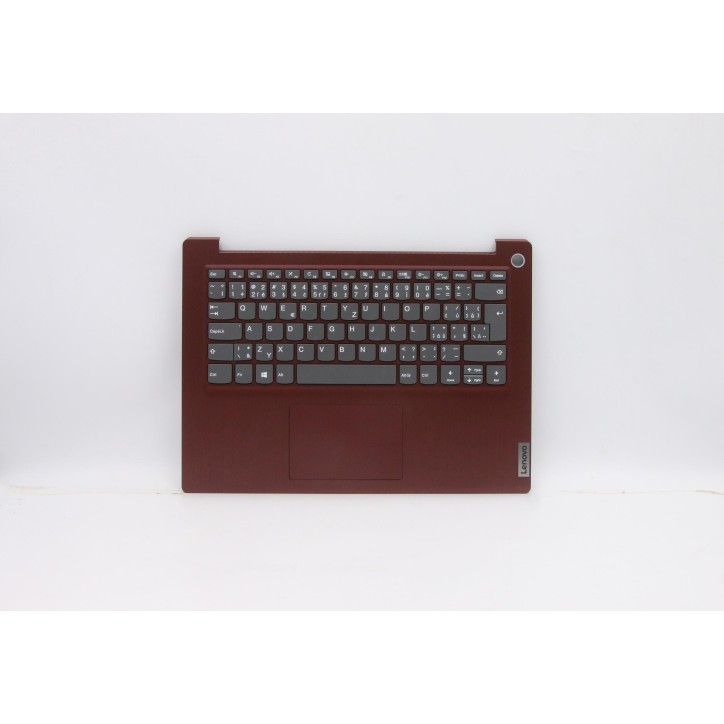 Lenovo 5CB0X56759 Palmrest Top Case con tastiera, Ceco, Rosso corallo, Senza retroilluminazione, Lettore di impronte digitali, U