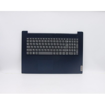 Lenovo 5CB0X56795 Palmrest Top Case con tastiera, Belga, blu scuro, Senza retroilluminazione, Senza lettore di impronte digitali
