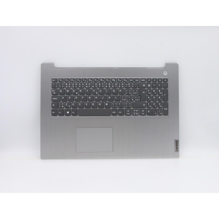 Lenovo 5CB0X56860 Palmrest Top Case con tastiera, Ceco, Grigio platino, Senza retroilluminazione, Senza lettore di impronte digi