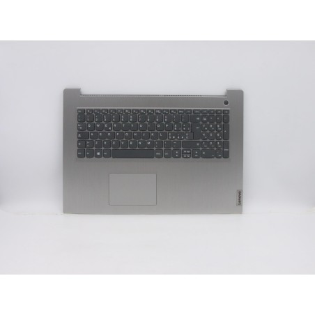 Lenovo 5CB0X56867 Palmrest Top Case con tastiera, Italiano, Grigio platino, Lettore di impronte digitali