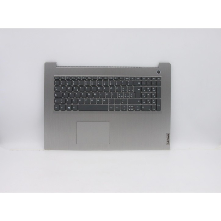 Lenovo 5CB0X56867 Palmrest Top Case con tastiera, Italiano, Grigio platino, Lettore di impronte digitali