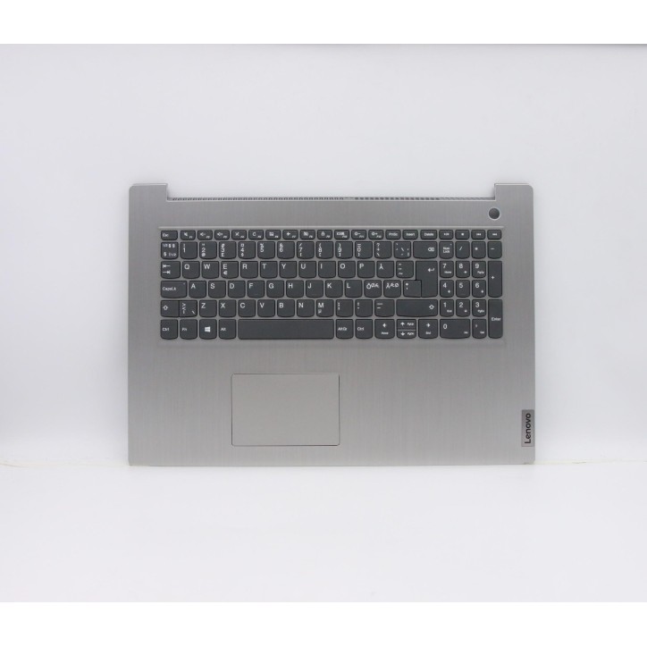 Lenovo 5CB0X56884 C-Cover with keyboard, Nordic, Platinum Grey, Non-Backlight, Fingerprint, UK