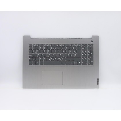 Lenovo 5CB0X56887 C-Cover with keyboard, Slovenian, Platinum Grey, Non-Backlight, Fingerprint, UK
