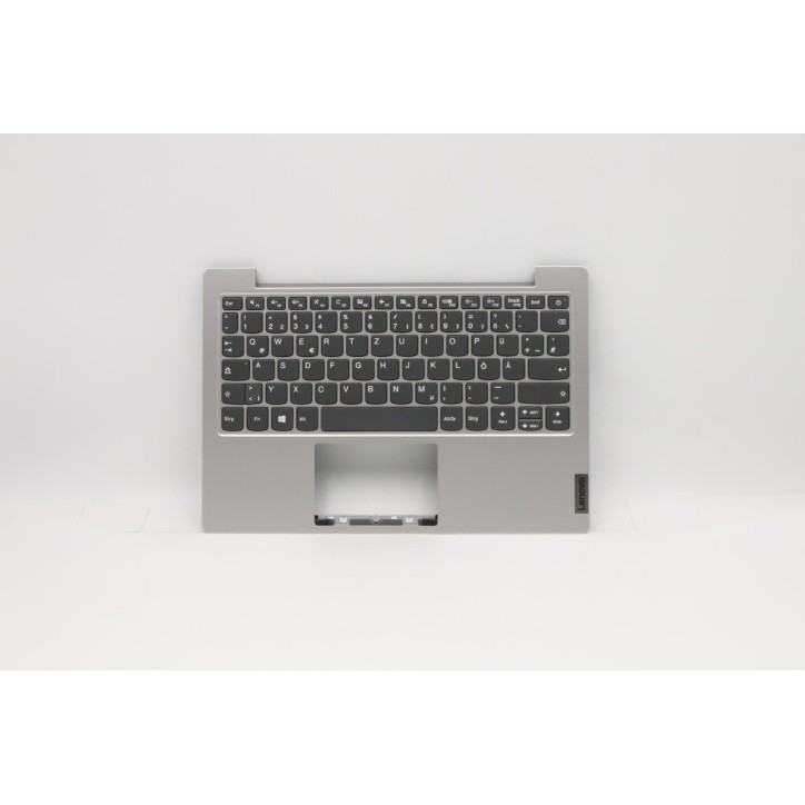 Lenovo 5CB0X56912 Palmrest Top Case con tastiera, Tedesco, Grigio platino, Senza_retroilluminazione
