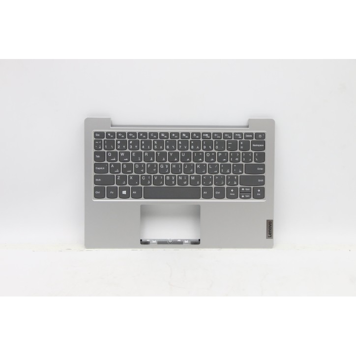 Lenovo 5CB0X56913 Palmrest Top Case con tastiera, Arabo, Grigio platino, Senza retroilluminazione, US