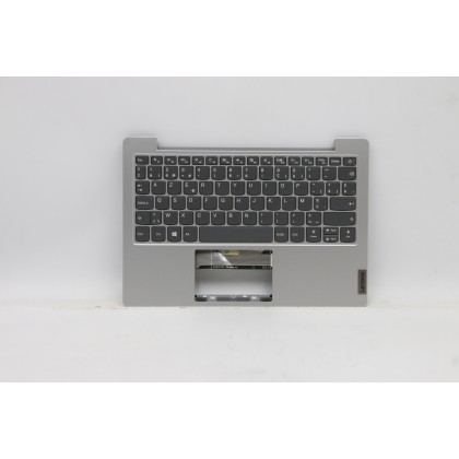 Lenovo 5CB0X56917 Palmrest Top Case con tastiera, Belga, Grigio platino, Senza retroilluminazione, UK