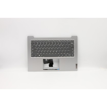 Lenovo 5CB0X56964 Palmrest Top Case con tastiera, Inglese (Stati Uniti), Grigio platino, Senza_retroilluminazione