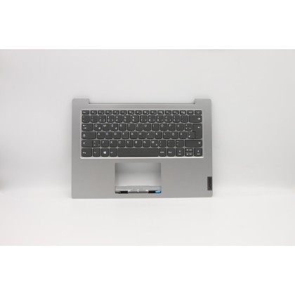 Lenovo 5CB0X56977 Palmrest Top Case con tastiera, Tedesco, Grigio platino, Senza_retroilluminazione