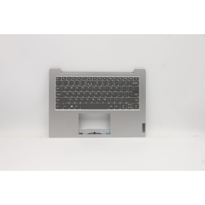 Lenovo 5CB0X56986 Palmrest Top Case con tastiera, Inglese (Stati Uniti/Europa), Grigio platino, Senza_retroilluminazione
