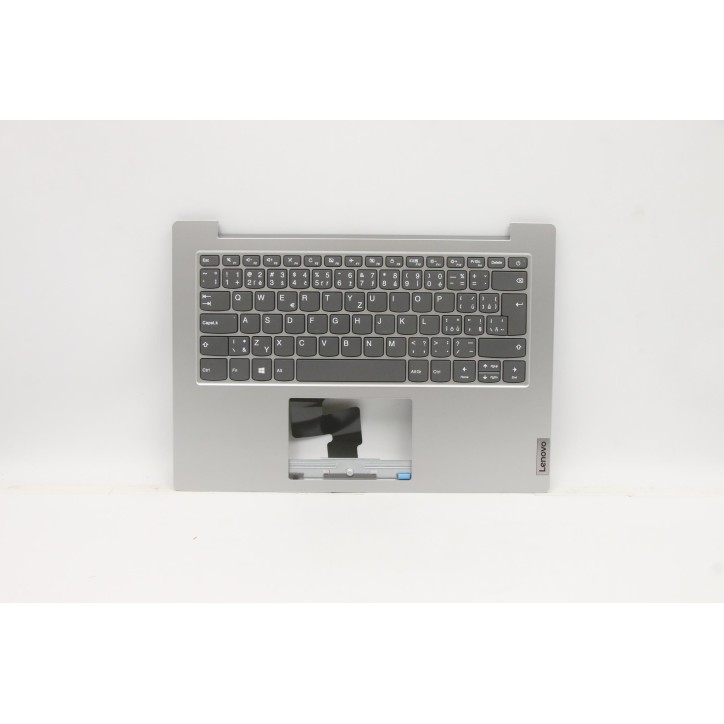 Lenovo 5CB0X56987 Palmrest Top Case con tastiera, Ceco, Grigio platino, Senza retroilluminazione, UK
