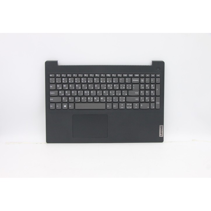 Lenovo 5CB0X57460 Palmrest Top Case con tastiera, Arabo, nero, Senza retroilluminazione, Senza lettore di impronte digitali, US