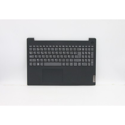 Lenovo 5CB0X57466 Palmrest Top Case con tastiera, Belga, nero, Senza retroilluminazione, Senza lettore di impronte digitali, UK